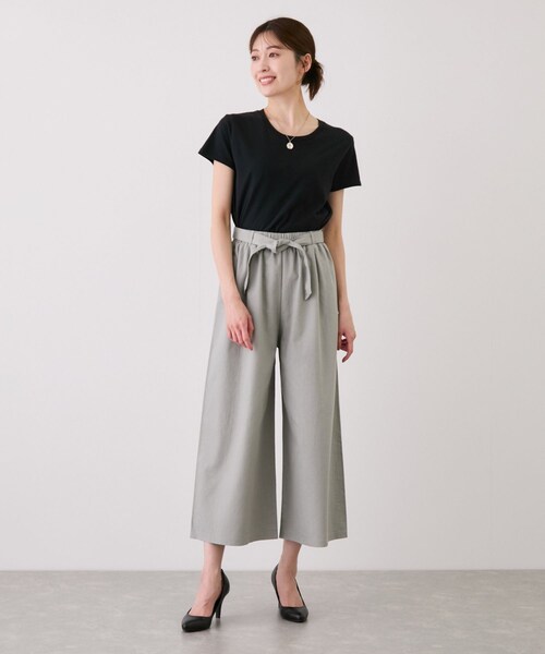 Jayro(ジャイロ)の「スラブデニムクロプトワイドパンツ(デニムパンツ・レディース・ブラック/チャコール/ライトグレー/カーキ/ネイビー系/ブルー/サックス・M)」の22枚目の写真