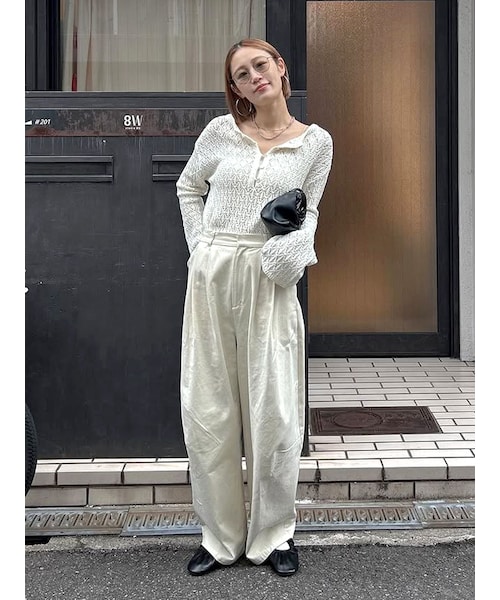 Ungrid（アングリッド）の「コクーンチノパンツ（チノパンツ・レディース・アイボリー/チャコールグレー/ベージュ・S/M）」の7枚目の写真