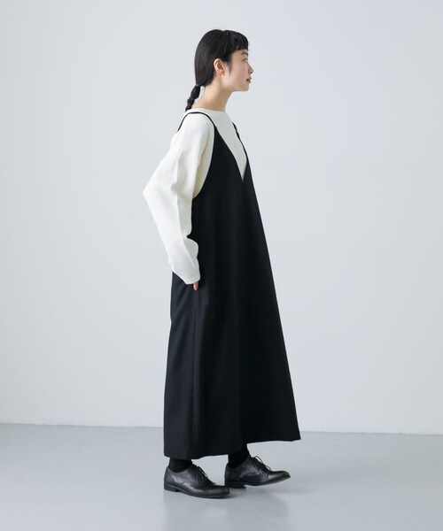 『2WAY仕様』 ウールVネックワンピース