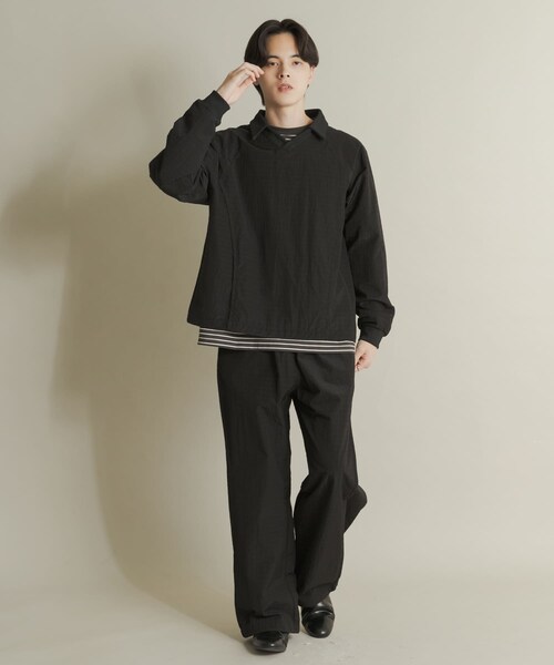 SENSE OF PLACE by URBAN RESEARCH（センスオブプレイスバイアーバンリサーチ）の「リップストップナイロンプルオーバー（その他トップス・メンズ・BLACK/GRAY/BROWN・M/L）」の11枚目の写真