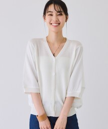 Jayro（ジャイロ）の「袖異素材ドルマンスリーブカーディガン（カーディガン/ボレロ）」