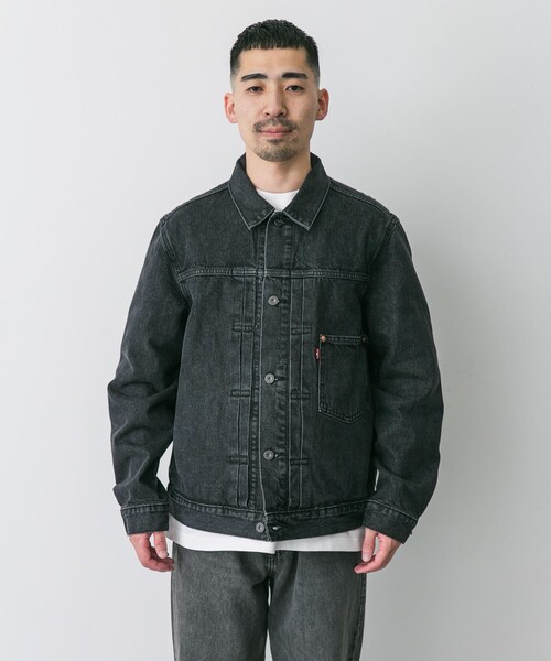 URBAN RESEARCH DOORS（アーバンリサーチドアーズ）の「LEVI’S　TYPE 1 TRUCKER（デニムジャケット・メンズ・Black/Indigo・S/M/L/XL）」の4枚目の写真