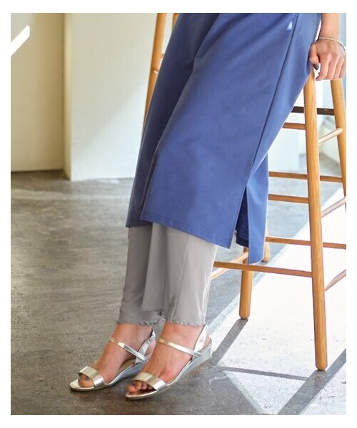 nissen（ニッセン）の「シアーレギンスパンツ（パンツ・レディース・黒/ライトグレー/ピーチピンク/オフホワイト・L/LL/3L/4L/5L/6L/8L/10L）」の22枚目の写真