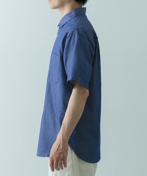 ITEMS URBANRESEARCH（アイテムズ アーバンリサーチ）の「TCインディゴレギュラーカラー半袖シャツ（シャツ/ブラウス・メンズ・NVY/BLU/L.BLUE・M/L）」の16枚目の写真