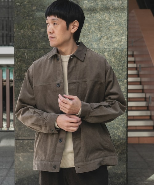 URBAN RESEARCH DOORS（アーバンリサーチドアーズ）の「コーデュロイ トラッカージャケット（テーラードジャケット・メンズ・D.CHARCOAL/BROWN/MOCHA・M/L）」の2枚目の写真