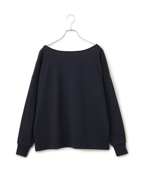 ADAM ET ROPE'(アダムエロペ)の「【ONIT(オニット)】SUPER AMERICAN DRYCOTTON BACKOPEN LONGSLEEVE T(Tシャツ/カットソー・レディース・ホワイト/ネイビー・1)」の11枚目の写真