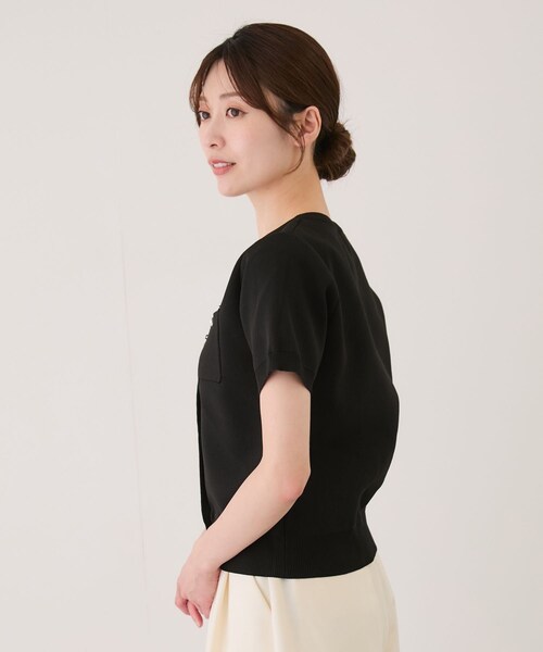 Jayro(ジャイロ)の「アソートボタン半袖カーディガン(ニット/セーター・レディース・ブラック/ライトグレー/ホワイト系/ピンク・M)」の8枚目の写真