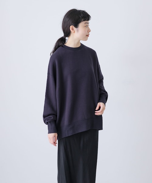 かぐれ（カグレ）の「『2サイズ展開』コットンリヨセルスウェットプルオーバー（スウェット・レディース・L/GRAY/NAVY・0/1）」の2枚目の写真
