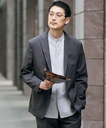 LIFE STYLE TAILOR リネンライクコンフォータブルジャケット