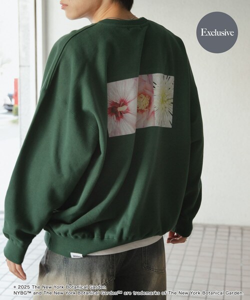 SENSE OF PLACE by URBAN RESEARCH(センスオブプレイスバイアーバンリサーチ)の「NYBG クルーネックルーズスウェットA(スウェット・メンズ・GREEN/WHITE/BLACK・M/L)」の4枚目の写真
