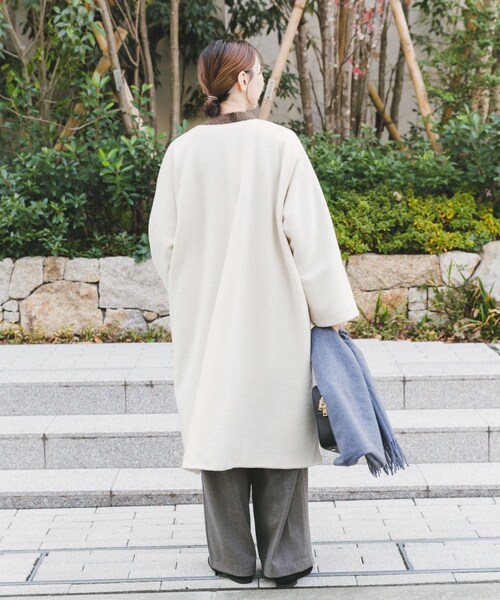 ITEMS URBANRESEARCH（アイテムズ アーバンリサーチ）の「シャーベットカラーコート（テーラードジャケット・レディース・MNT/CREAM/CHOCO・Free）」の10枚目の写真