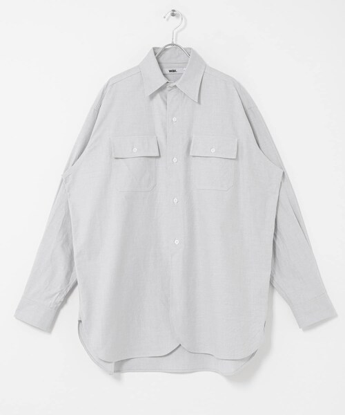 THE GOODLAND MARKET（ザグッドランドマーケット）の「WAX　OXFORD WORK SHIRT（シャツ/ブラウス・メンズ・GRAY/BLUE・M/L）」の6枚目の写真