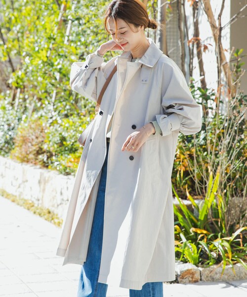 URBAN RESEARCH DOORS（アーバンリサーチドアーズ）の「袖ボリュームスタンドコート（ステンカラーコート・レディース・L.BEIGE/BEIGE・Free）」の5枚目の写真