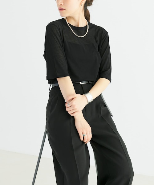URBAN RESEARCH(アーバンリサーチ)の「『MADE IN JAPAN』ドライツイストシアーTシャツ(Tシャツ/カットソー・レディース・ICE GRAY/WHITE/BLACK・FREE)」の2枚目の写真