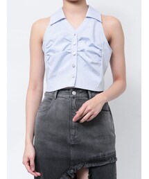 EATME | フロントギャザーノースリーブシャツ(シャツ/ブラウス)