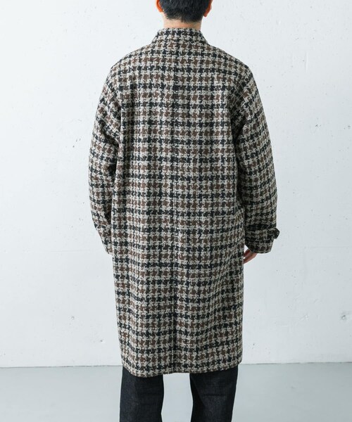 URBAN RESEARCH（アーバンリサーチ）の「semoh　Check Coat（ステンカラーコート・メンズ・BEIGE・2）」の3枚目の写真