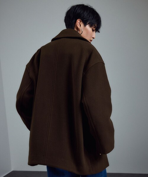 ADAM ET ROPE'(アダムエロペ)の「<追加>【WEB限定】MANTECOウールPコート(ピーコート・レディース・ブラウン/ベージュ系/ネイビー/オフホワイト・M/S)」の16枚目の写真