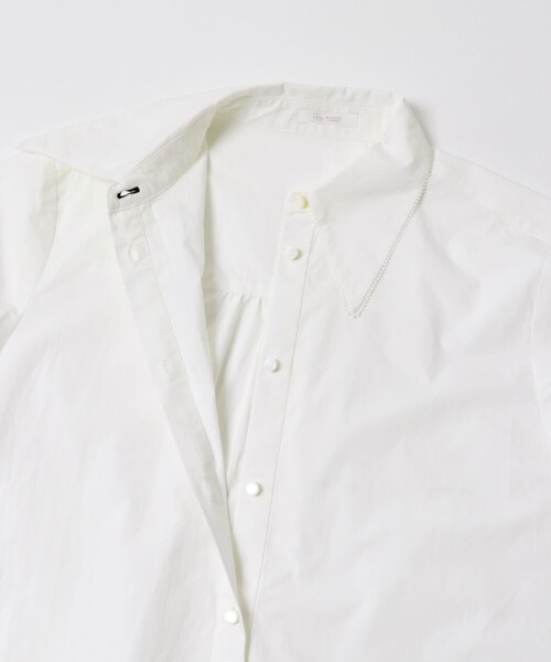 URBAN RESEARCH ROSSO（アーバンリサーチロッソ）の「F by ROSSO　トリミングレースビッグカラーシャツ（シャツ/ブラウス・レディース・OFF WHITE/NAVY/OW STRIPE・FREE）」の13枚目の写真