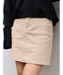 EMODA | リブハイウエストWボタンスカート(スカート)