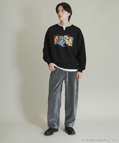 SENSE OF PLACE by URBAN RESEARCH(センスオブプレイスバイアーバンリサーチ)の「PICASSO スキッパースウェット(スウェット・メンズ・BLACK/GRAY/MINT・M/L)」の10枚目の写真