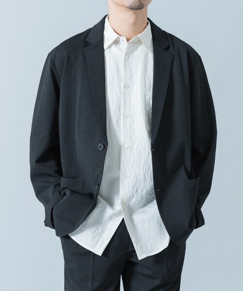 URBAN RESEARCH ROSSO（アーバンリサーチロッソ）の「『WEB限定』『セットアップ対応/XLサイズあり』コンフォータブルドライジャケット（テーラードジャケット・メンズ・NAVY/CHARCOAL/BLACK・S/M/L/XL）」の21枚目の写真