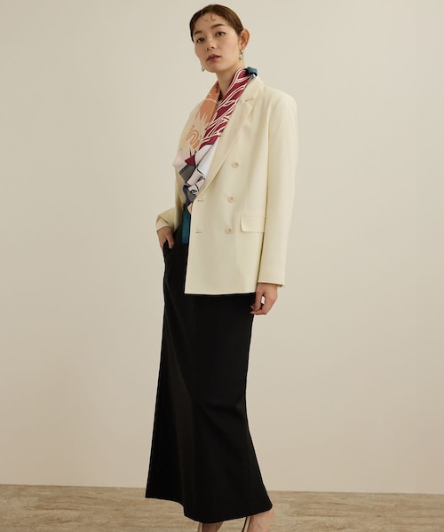 ROPE'（ロペ）の「ウールテーラードジャケット/撥水（テーラードジャケット・レディース・ブラック/ホワイト・36/38）」の2枚目の写真