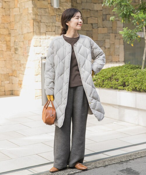 URBAN RESEARCH DOORS（アーバンリサーチドアーズ）の「ライトダウンキルトロングコート（その他アウター・レディース・L.GREGE/KHAKI/NAVY・M）」の10枚目の写真
