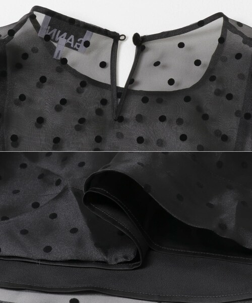 URBAN RESEARCH（アーバンリサーチ）の「GANNI　FLOCKED ORGANZA DRESS（ワンピース・レディース・BLACK・36/38）」の8枚目の写真