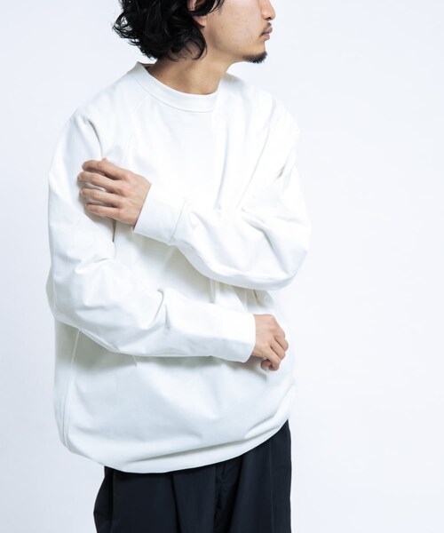 EKAL（エカル）の「DRY OUT BALLOON FIT LONG-SLEEVE T-shirts（Tシャツ/カットソー・メンズ・ホワイト/ネイビー/チャコール・M/L）」の6枚目の写真