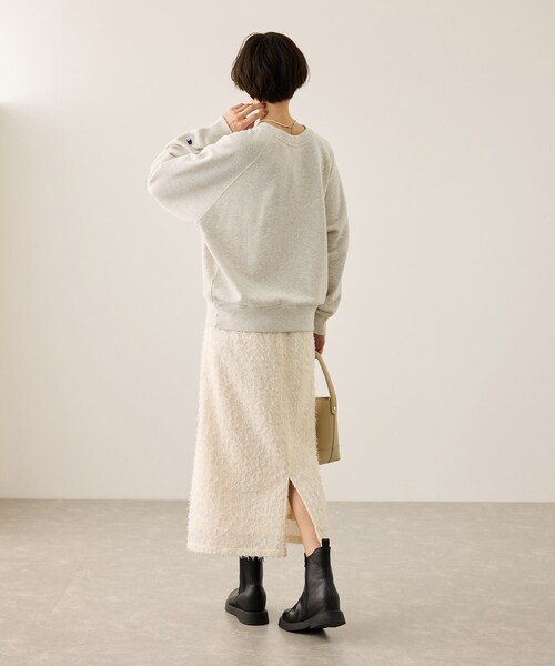 ROPE' PICNIC（ロペピクニック）の「【Champion/チャンピオン別注】アソートロゴスウェットプルオーバー/リンクコーデ（スウェット・レディース・キナリ系/ブラウン/サックス・F）」の15枚目の写真