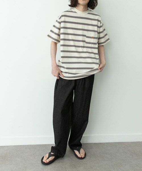 URBAN RESEARCH Sonny Label（アーバンリサーチサニーレーベル）の「HANG TEN　LA HOJJA BORDER T-SHIRTS（Tシャツ/カットソー・メンズ・OFF/BRWON・M/L）」の7枚目の写真