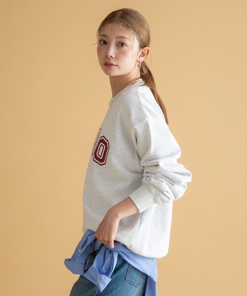 URBAN RESEARCH Sonny Label（アーバンリサーチサニーレーベル）の「GEM SPORTSWEAR　クルーネックロゴスウェット（スウェット・レディース・スミクロ/オートミール/ネイビー・M/L）」の18枚目の写真