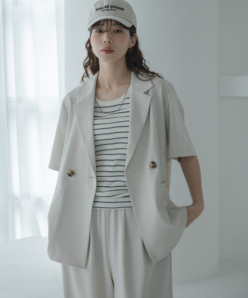URBAN RESEARCH Sonny Label（アーバンリサーチサニーレーベル）の「ハイスペジャケットパンツセットアップ（セットアップ・レディース・オフ/チャコール・Free）」の7枚目の写真