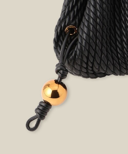 ROPE'（ロペ）の「ラムレザーロープ模様クラッチ/ミディアム（クラッチバッグ・レディース・ブラック/オフホワイト・F）」の22枚目の写真