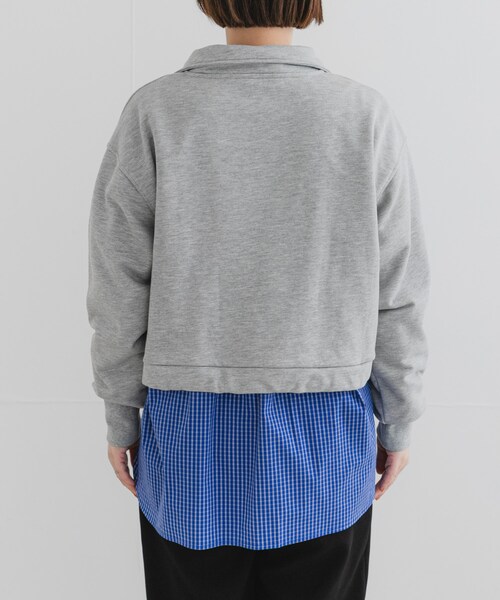 URBAN RESEARCH ROSSO（アーバンリサーチロッソ）の「F by ROSSO　ハーフジップスウェット（スウェット・レディース・GRAY/NAVY・FREE）」の10枚目の写真