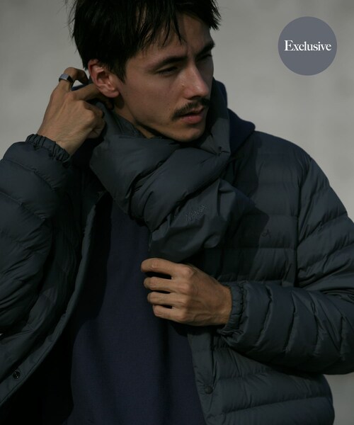 URBAN RESEARCH DOORS（アーバンリサーチドアーズ）の「『別注』NANGA×DOORS　DOWN MUFFLER（マフラー・メンズ・Stone Gray/Mocha/Smoke Blue/Charcoal/Black・-）」の8枚目の写真