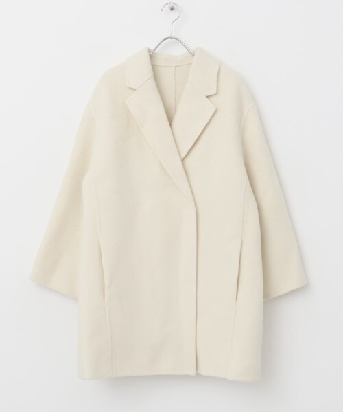 URBAN RESEARCH ROSSO（アーバンリサーチロッソ）の「ウールカシミヤリバーチェスターコート（チェスターコート・レディース・WHITE/BEIGE/NAVY・FREE）」の18枚目の写真