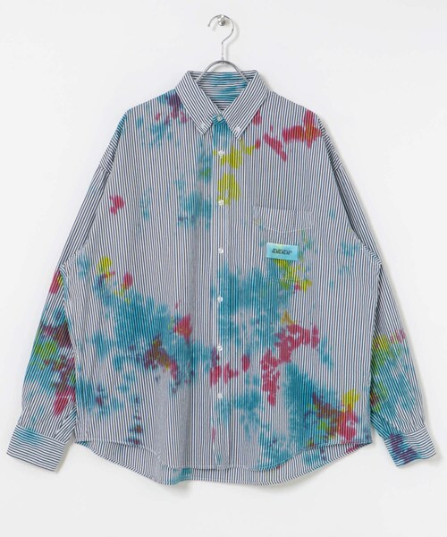 URBAN RESEARCH（アーバンリサーチ）の「dDdDdDd　STRIPE TIE DYE LONG-SLEEVE SHIRTS（シャツ/ブラウス・メンズ・BROWN/BLUE/L.BLUE/NAVY・S/M/L/XL/XXL）」の15枚目の写真