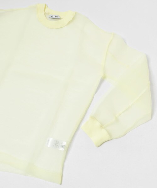 URBAN RESEARCH（アーバンリサーチ）の「ESTHE　Organza Sweatshirts（その他トップス・レディース・Yellow・S）」の6枚目の写真