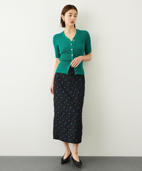 ROPE'(ロペ)の「ジャガードタイトスカート/セットアップ対応・イージーケア(スカート・レディース・ブラック/ベージュ・36/38)」の6枚目の写真
