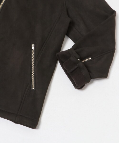 ITEMS URBANRESEARCH（アイテムズ アーバンリサーチ）の「裏フリース F.S. シングル ライダース（ライダースジャケット・メンズ・BLK/BRN/CHA・M/L）」の10枚目の写真