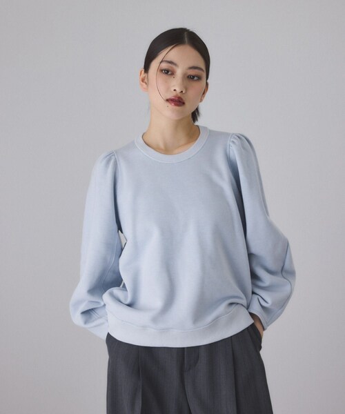 ADAM ET ROPE'（アダムエロペ）の「ウールミックスフォルムプルオーバー（スウェット・レディース・グレー/キナリ系/サックス・F）」の13枚目の写真