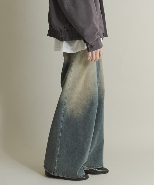 SENSE OF PLACE by URBAN RESEARCH(センスオブプレイスバイアーバンリサーチ)の「ヴィンテージライクデニムワイドパンツ(デニムパンツ・メンズ・BLACK/D.INDIGO/NAVY・M/L/XL)」の20枚目の写真