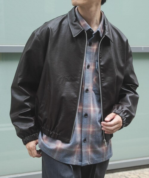 ITEMS URBANRESEARCH(アイテムズ アーバンリサーチ)の「F.L. ジップアップ ジャケット(ライダースジャケット・メンズ・BLK/FADED BLK/BRN/FADED BRN・M/L)」の5枚目の写真