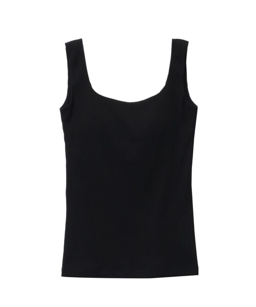 ELENDEEK（エレンディーク）の「SQUARE NECK PAD TANK TOP（Tシャツ/カットソー・レディース・オフホワイト/ライトグレー/グレー/ブラック/ピンク/イエロー/ネイビー/パープル/ブラウン/ベージュ・F）」の9枚目の写真