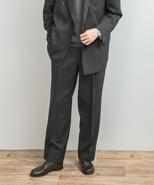 URBAN RESEARCH DOORS（アーバンリサーチドアーズ）の「LIFE STYLE TAILOR　ピンヘッドツイルストレッチ2タックパンツ（スラックス・メンズ・NAVY/CHARCOAL・S/M/L/XL）」の7枚目の写真
