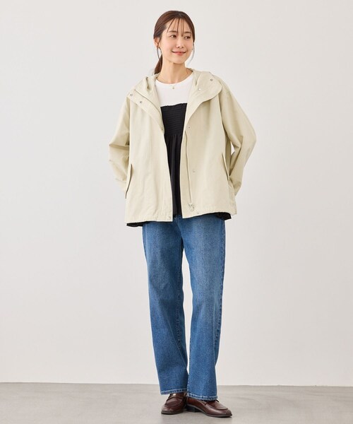 ROPE' PICNIC（ロペピクニック）の「ベーシックマウンテンパーカー スプリングコート/撥水（マウンテンパーカー・レディース・チャコール/キナリ/ダークブラウン/ネイビー・F）」の13枚目の写真