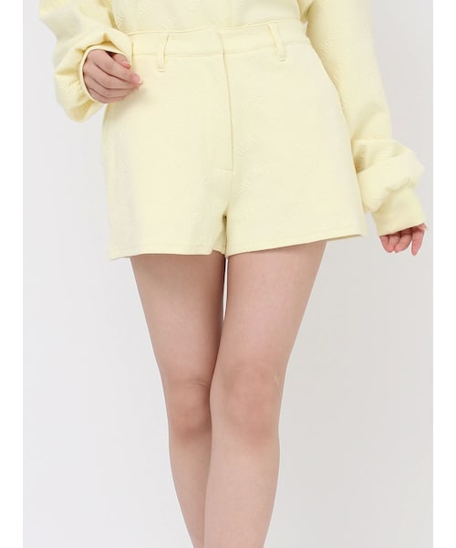 GYDA（ジェイダ）の「POSH FADITAL ロゴショートパンツ【SETUP着用可】（その他パンツ・レディース・オフホワイト/ブラック/ライトイエロー・F）」の3枚目の写真