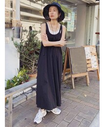 Ungrid | リネン混ショルダーデザインキャミワンピース(ワンピース)