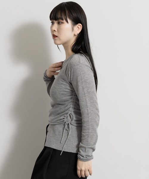 THE GOODLAND MARKET（ザグッドランドマーケット）の「cwtch　LAYERED KNIT TOPS（カーディガン/ボレロ・レディース・NAVY/RED/SAGE/B.GRAY/KHAKI・Free）」の10枚目の写真